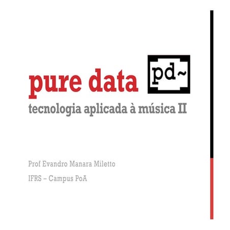 Pure data - Introdução
