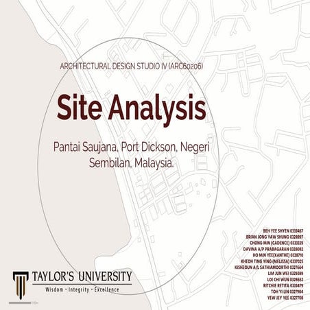 Port Dickson Site Inventory & Analysis Booklet 