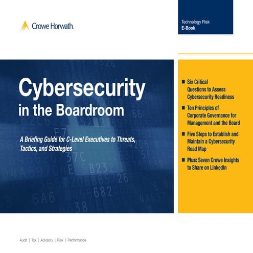 Cybersecurity in the Boardroom