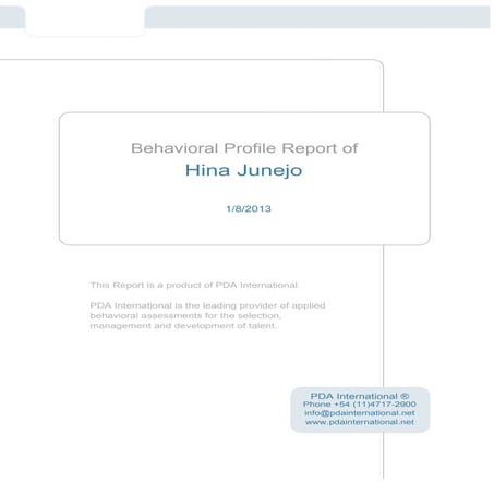 Pda  complete report