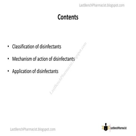(PDA202T)Disinfectant Classes: A Comprehensive Guide