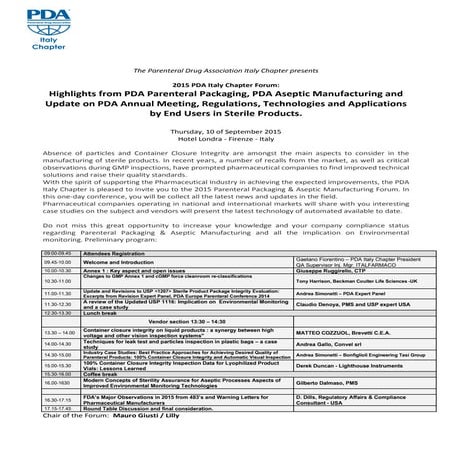 Container Closure Integrity & Visual Inspection Regulations | PDF