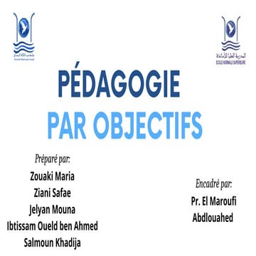 Pédagogie par Objectifs.pdf4r2342342324234 | PDF
