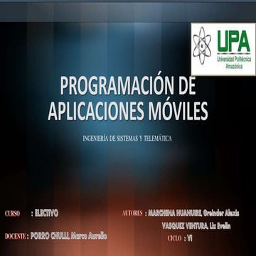 Programación de aplicaciones móviles