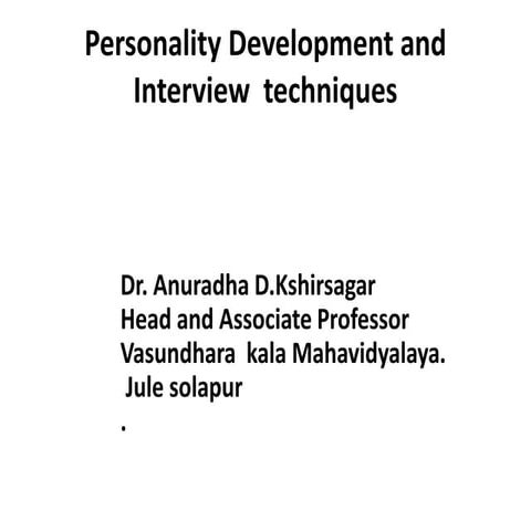 Pd and interview skill