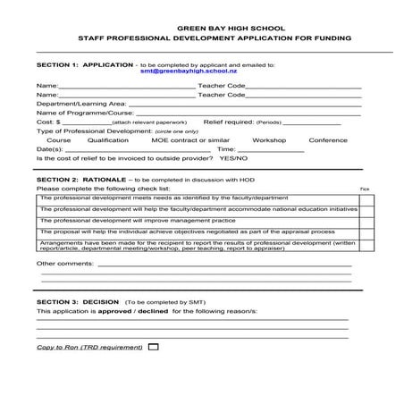 Pd Application Form