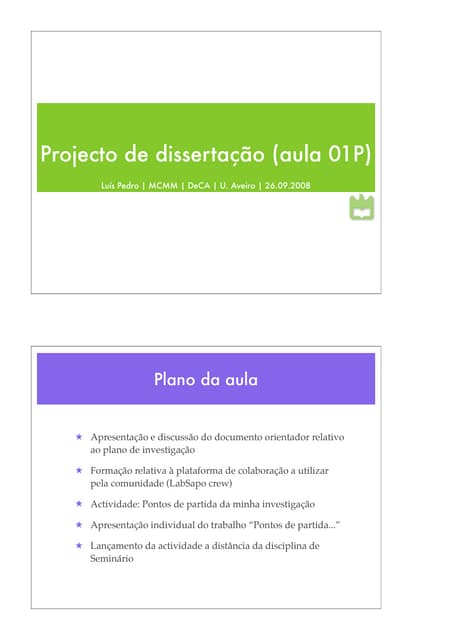 Projecto dissertação Aula01P