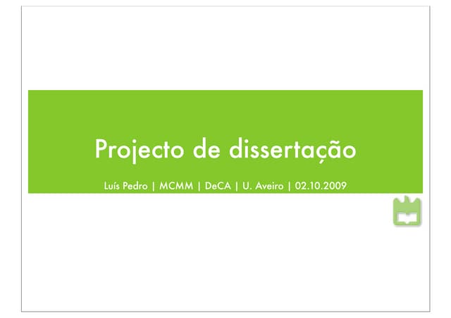 Projecto dissertação - plano de inv...