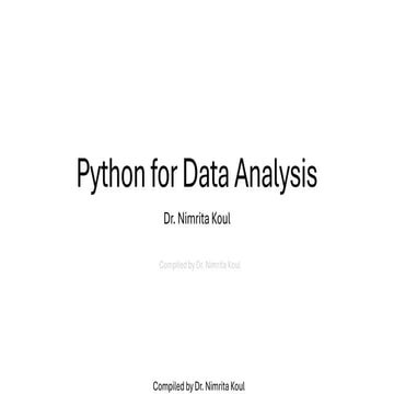 Python for Data Analysis: A Comprehensive Guide | PDF