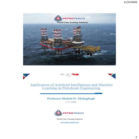 Petroleum Data Analytics webinar