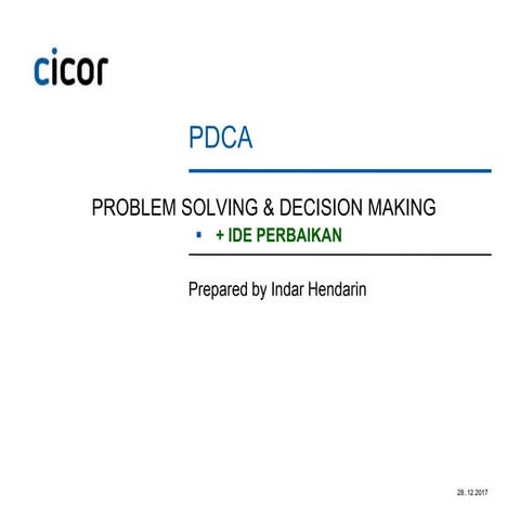 Pdca prob solving & decision making