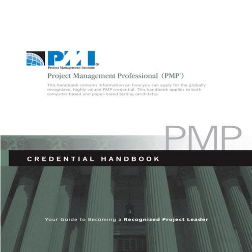 Pdc pmp handbook