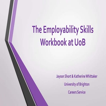 Enhancing Employability: Techniques and Approaches for Your Programme ...