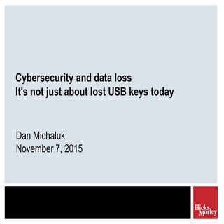 Cybersecurity and data loss - It's ...