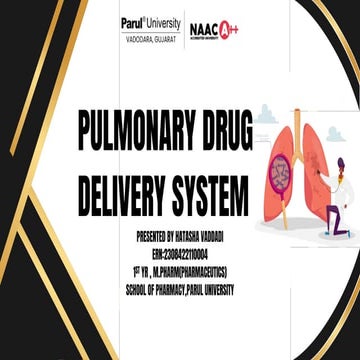 pulmonary drug delivery system, mpharm sem 2