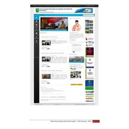 Interface Website Dinas Komunikasi dan Informatika Provinsi Riau dengan CSS Bootstrap by Edi Ismanto