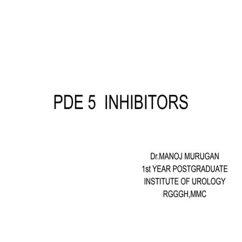 PDE 5 inhibitors use and contraindications | PPTX