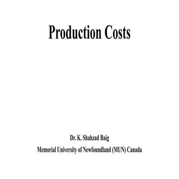Production Costs