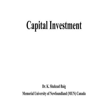 Capital Investment