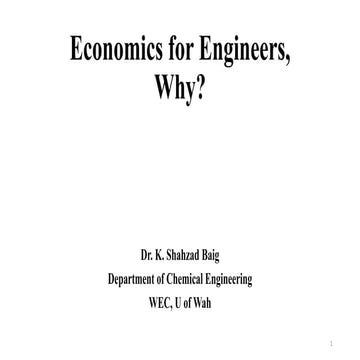Economics for Engineers, Why ? | PPTX