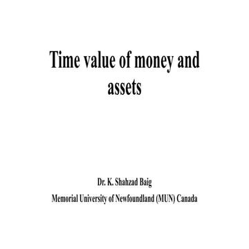 Fluctuation of money value with time