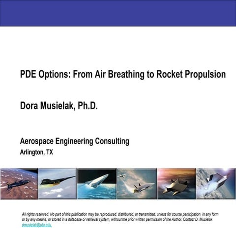 Pulse Detonation Propulsion Options