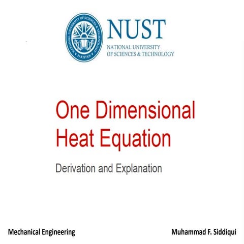 1 Dimensional Heat Equation