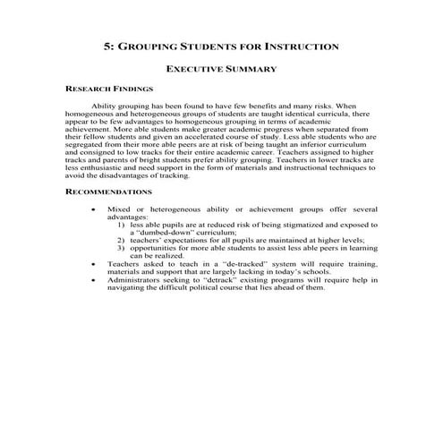 Pdf GROUPING STUDENTS