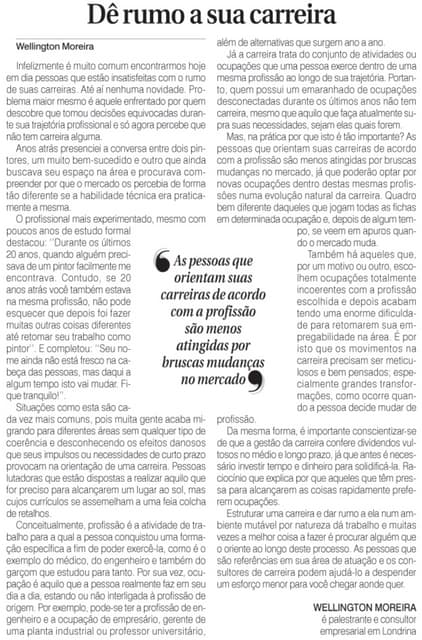 Artigo: Dê Rumo à Sua Carreira