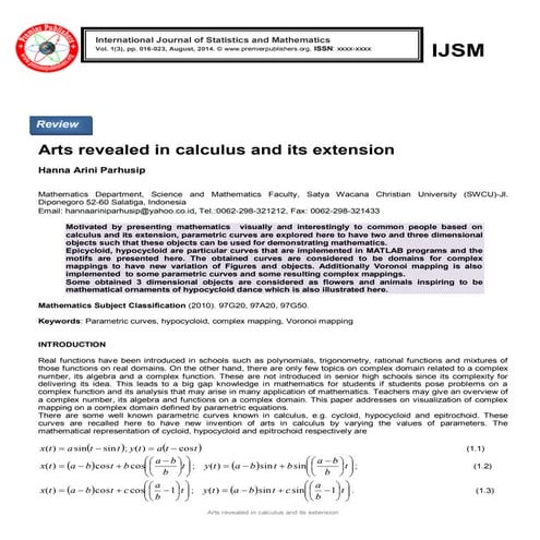 Arts revealed in calculus and its extension