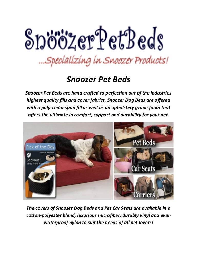 snoozy dog bed