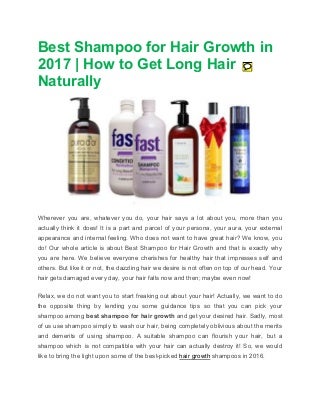 Pdf. best shampoo for hair growth in 2017.pdf