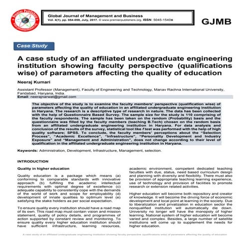 A case study of an affiliated undergraduate engineering institution showing f...