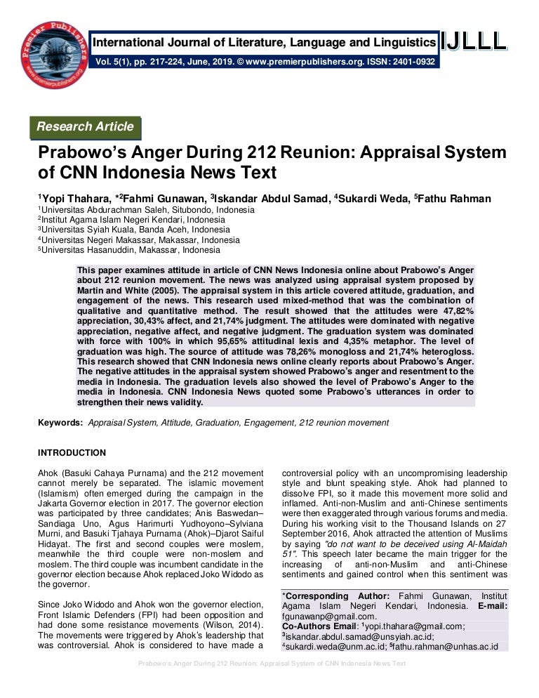 Prabowo S Anger During 212 Reunion Appraisal System Of Cnn Indonesia