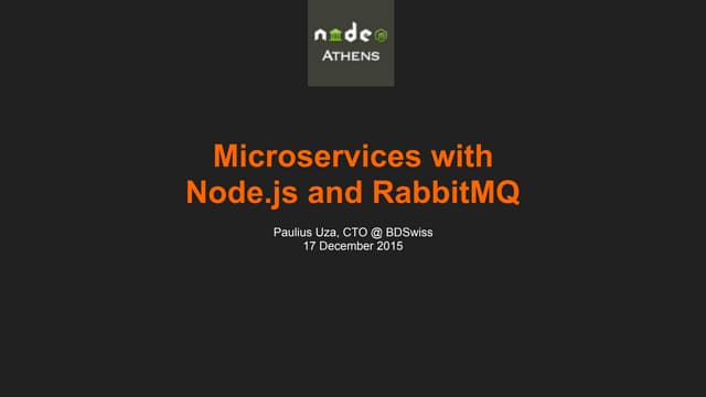 Microservices with Node.js and RabbitMQ