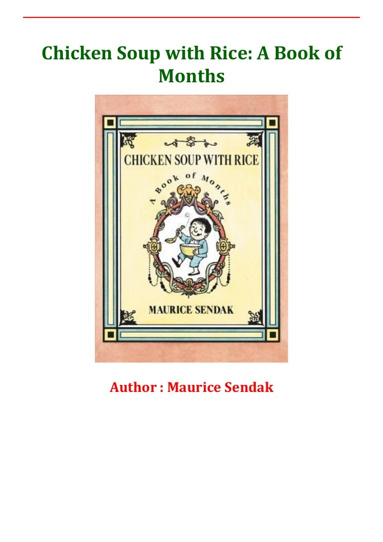 [PDF] Books Chicken Soup with Rice A Book of Months
