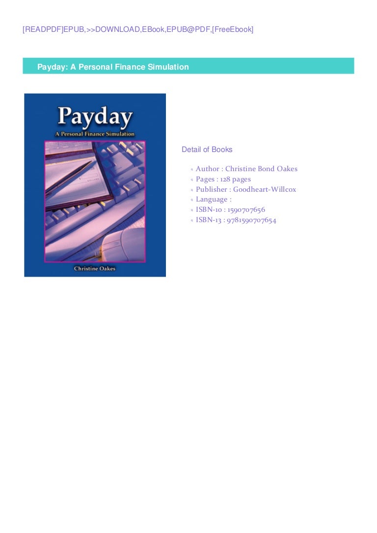 Pdfdownload^^Payday: A Personal Finance Simulation ...