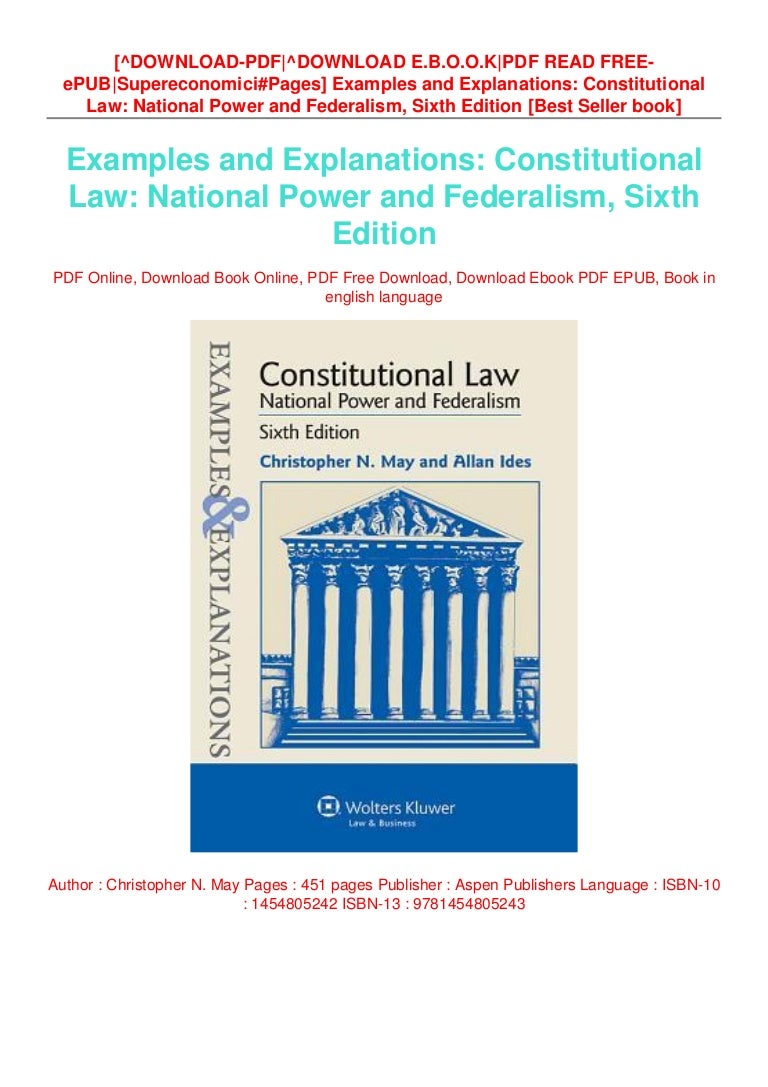 !PDF Examples and Explanations Constitutional Law National Power a…