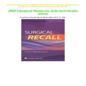 [PDF] Full Surgical Recall eBooks Textbooks