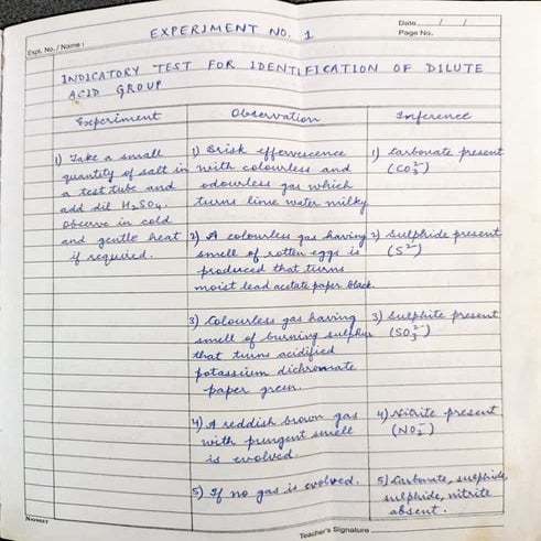 Chemistry Practicals Class 11 Part 1 Pdf Pdf
