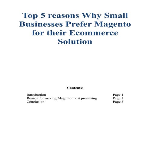 Shamit Khemka talks about 5 major advantages of Magento