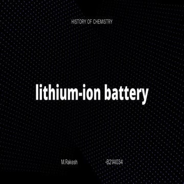Development of lithium ion battery | PPTX