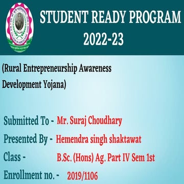 RAWE Program ppt. READY program | PDF