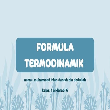 Formula termodinamik 