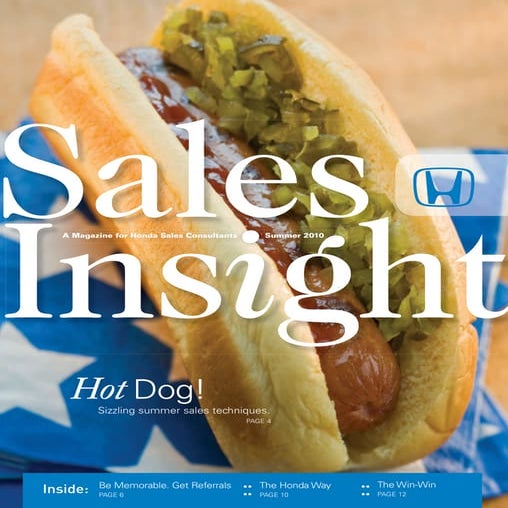 Honda Sales Insight Summer 2010