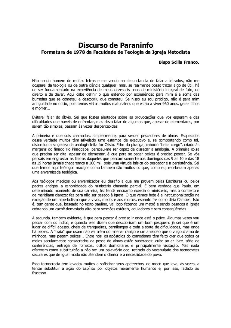 Leia A Seguir Um Fragmento Do Discurso