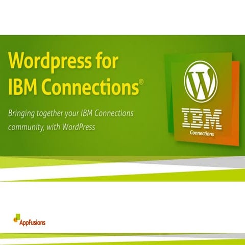 WordPress for IBM Connections, by AppFusions