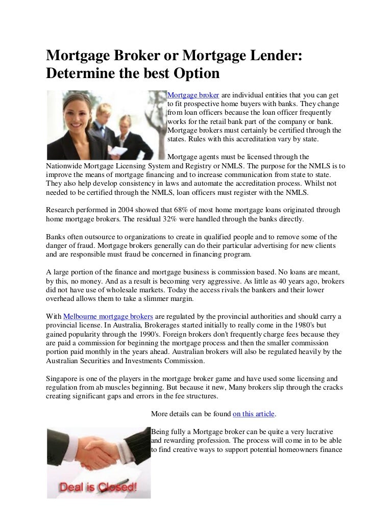 mortgage broker or mortgage lender determine the best option outsource mortgage loan processing flyers