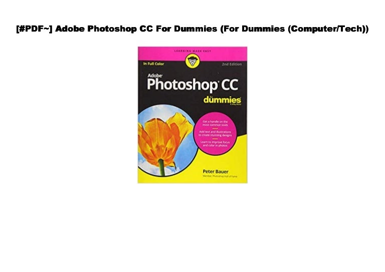 Pdf Adobe Photoshop Cc For Dummies For Dummies Computer Tech