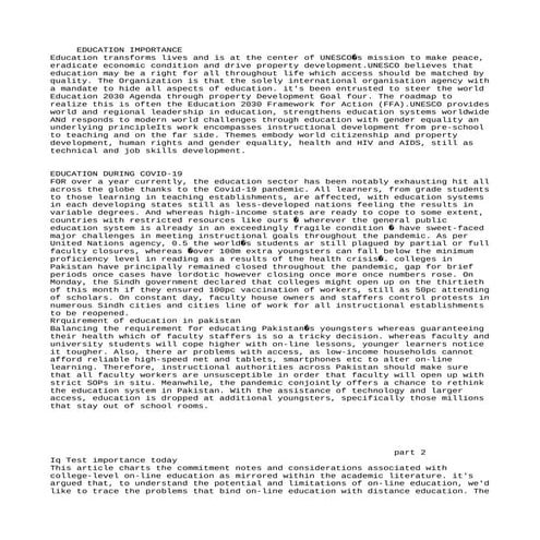      EDUCATION IMPORTANCE